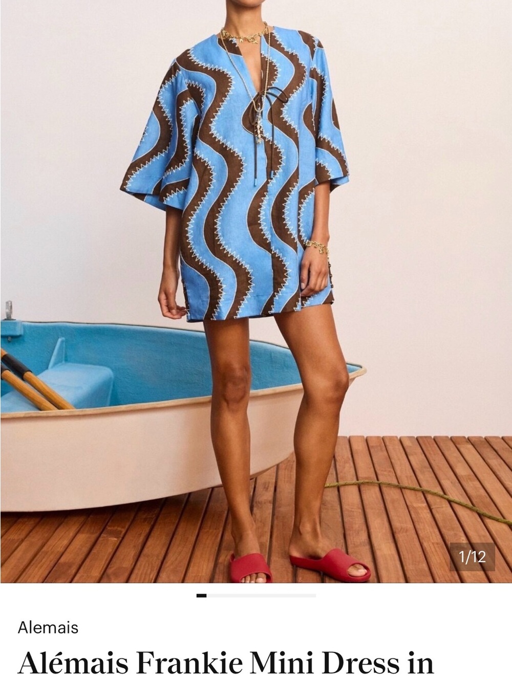Alémais Frankie Mini Dress in Blue